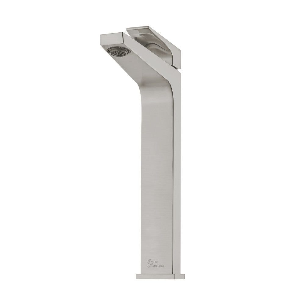 Swiss Madison Voltaire Single Hole, Single-Handle, High Arc Bathroom Faucet in Brushed Nickel