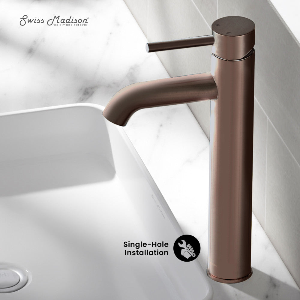 Swiss Madison Ivy Single Hole, Single-Handle, High Arc Bathroom Faucet in Oil Rubbed Bronze