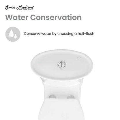 Swiss Madison Santorini One-Piece Elongated Toilet Dual-Flush 1.1/1.6 gpf