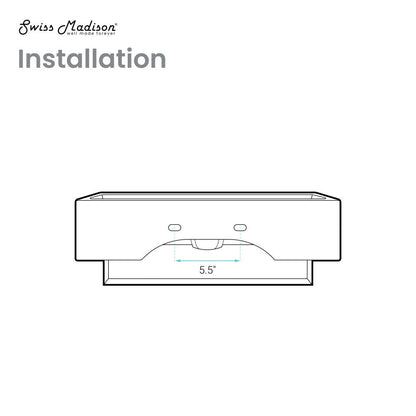 Swiss Madison Claire 22" Wall-Mount Bathroom Sink with Brushed Gold Towel Bar