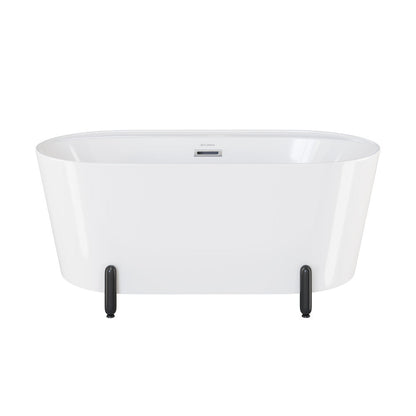 Swiss Madison Monaco 59" Freestanding Bathtub with Matte Black Stand
