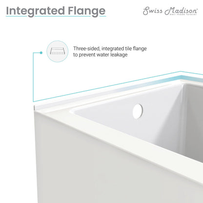 Swiss Madison Voltaire 60" x 32" Left-Hand Drain Alcove Bathtub with Apron