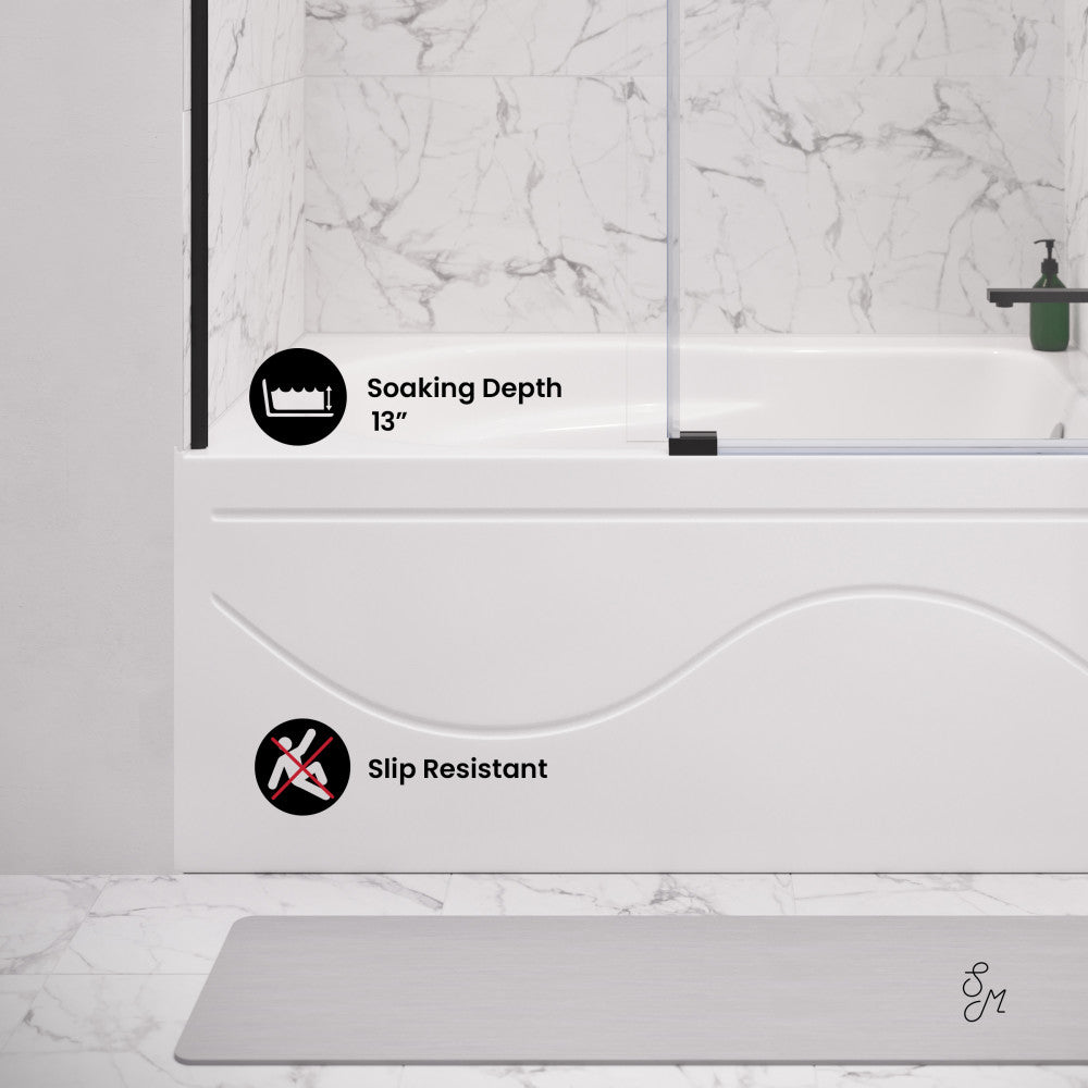 Swiss Madison Ivy 48'' x 32" Bathtub with Apron Right Hand Drain in White