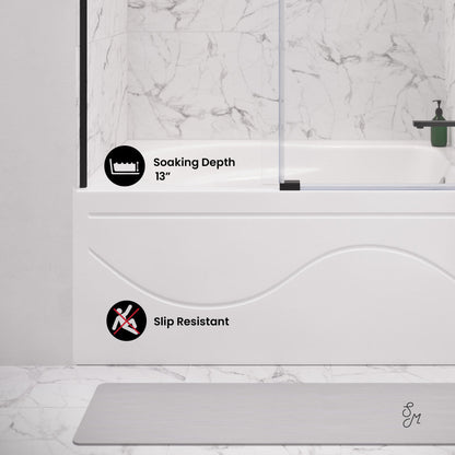Swiss Madison Ivy 48'' x 32" Bathtub with Apron Right Hand Drain in White