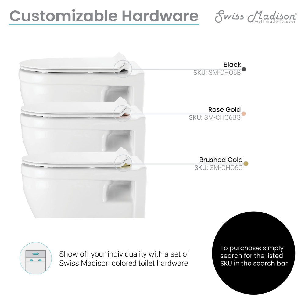 Swiss Madison Ivy Wall-Hung Elongated Toilet Bowl