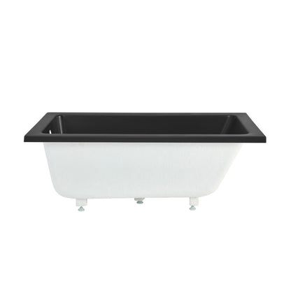 Swiss Madison Voltaire 54" x 30" Reversible Drain Drop-In Bathtub in Matte Black