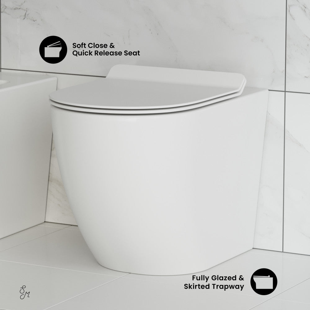 Swiss Madison St. Tropez Back-to-Wall Elongated Toilet Bowl