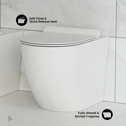 Swiss Madison St. Tropez Back-to-Wall Elongated Toilet Bowl