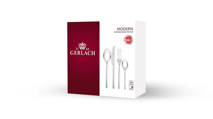 Gerlach MODERN 24 Piece Stainless Steel Flatware Set