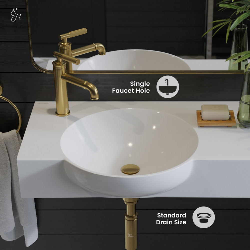 Swiss Madison Chateau 30" Left Side Faucet Wall-Mount Bathroom Sink