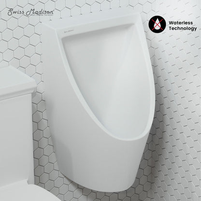 Swiss Madison Voltaire Waterless Urinal in White
