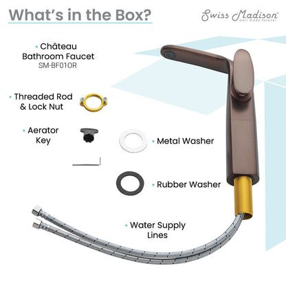 Swiss Madison Chateau Single Hole, Single-Handle, High Arc Bathroom Faucet in Oil Rubbed Bronze