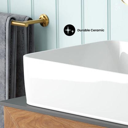 Swiss Madison Rennes 19" Vessel Sink in Glossy White