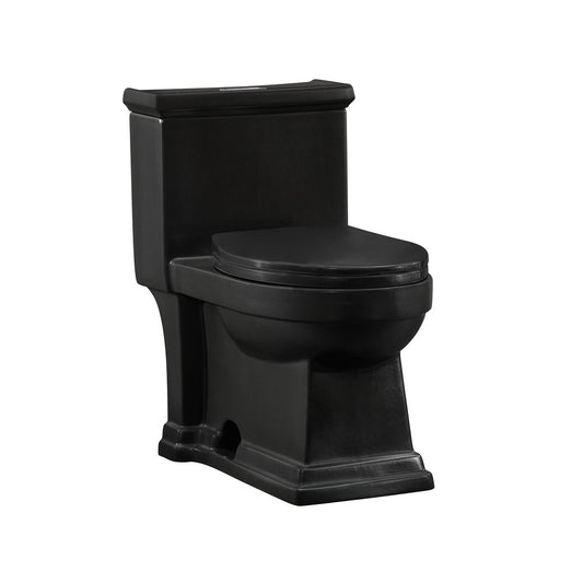 Swiss Madison Voltaire One-Piece Elongated Toilet Dual-Flush 1.1/1.6 gpf in Matte Black