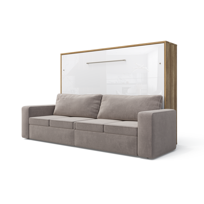 Maxima House Horizontal Murphy bed INVENTO with a Sofa, European FULL XL