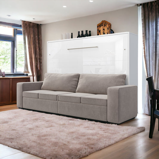 Maxima House Horizontal Murphy bed INVENTO with a Sofa, European FULL XL