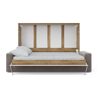 Maxima House Horizontal Murphy bed INVENTO with a Sofa, European FULL XL