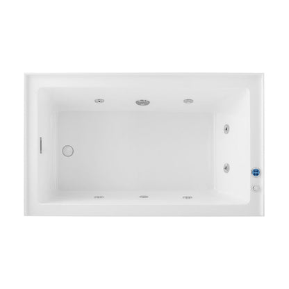 Swiss Madison Avancer 60" x 36" Left-Hand Drain Rectangular Alcove Whirlpool Bathtub with Apron