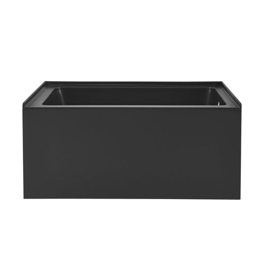 Swiss Madison Voltaire 48" x 32" Right-Hand Drain Alcove Bathtub with Apron in Matte Black