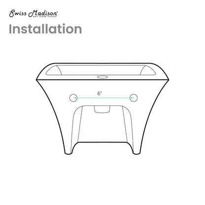 Swiss Madison Carre 21" Wall-Mount Bathroom Sink