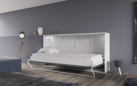 Maxima House Horizontal European TWIN size Murphy Bed INVENTO with LED