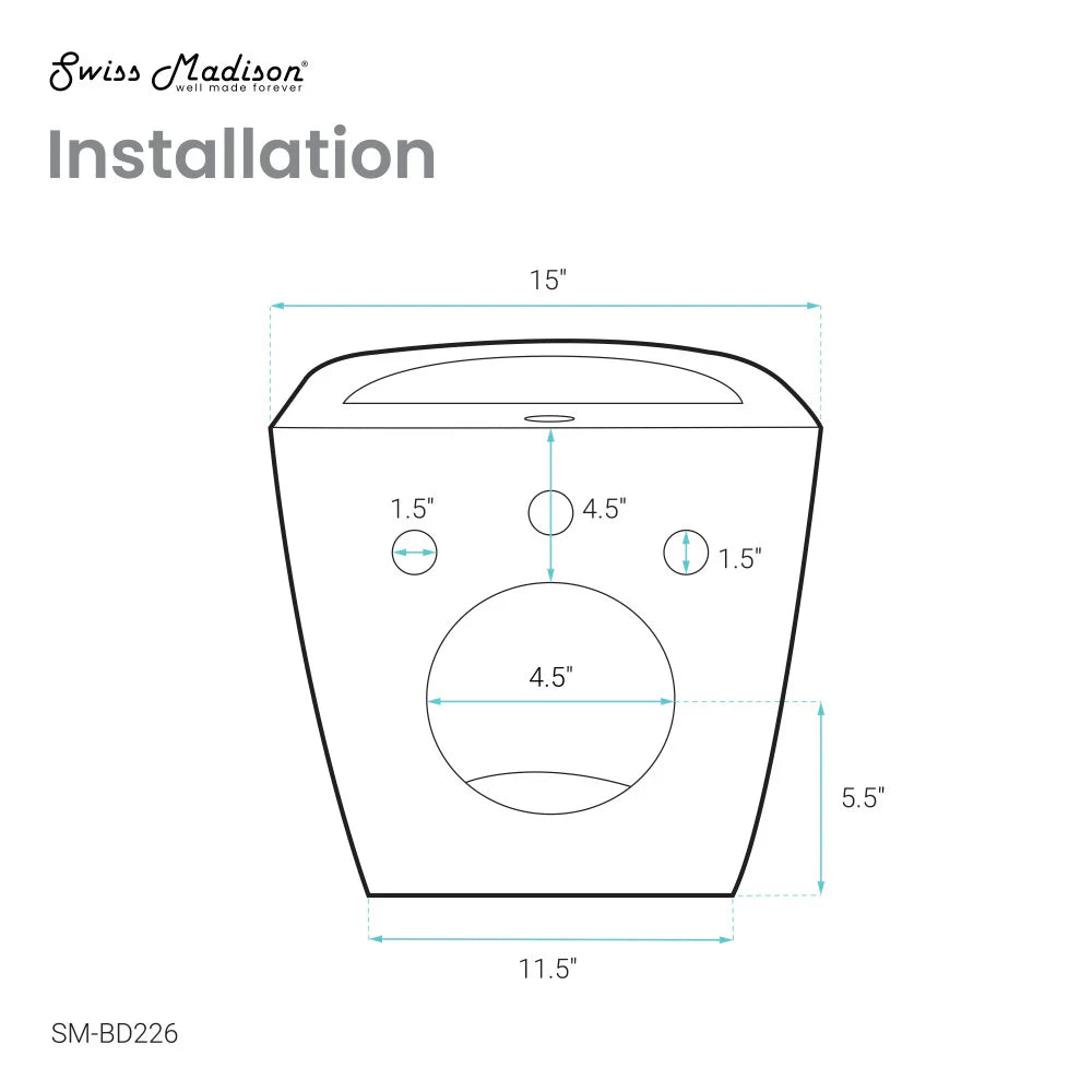 Swiss Madison St. Tropez Wall Hung Bidet in Glossy White