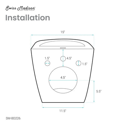 Swiss Madison St. Tropez Wall Hung Bidet in Glossy White