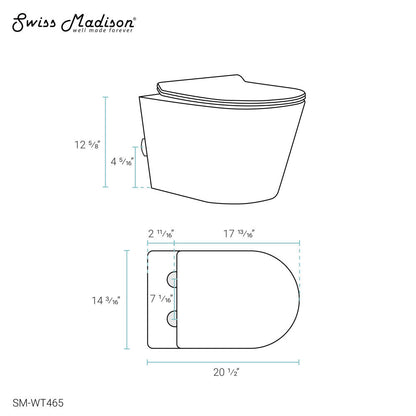 Swiss Madison Swiss Madison Well Made Forever SM-WK465-01C - Calice Wall-Hung Round Toilet Bundle, Glossy White