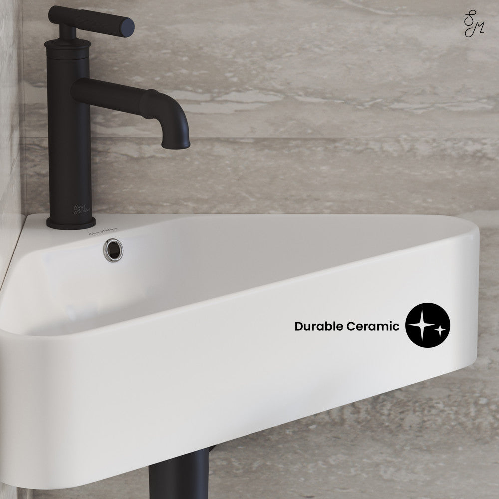 Swiss Madison St Tropez Corner Wall Hung Sink