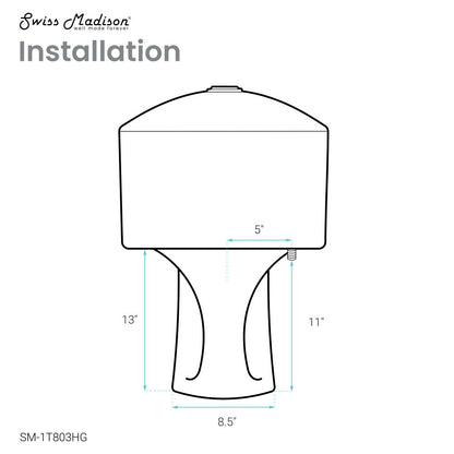 Swiss Madison Chateau One Piece Elongated Toilet Dual Flush, Brushed Gold Hardware 1.1/1.6 gpf