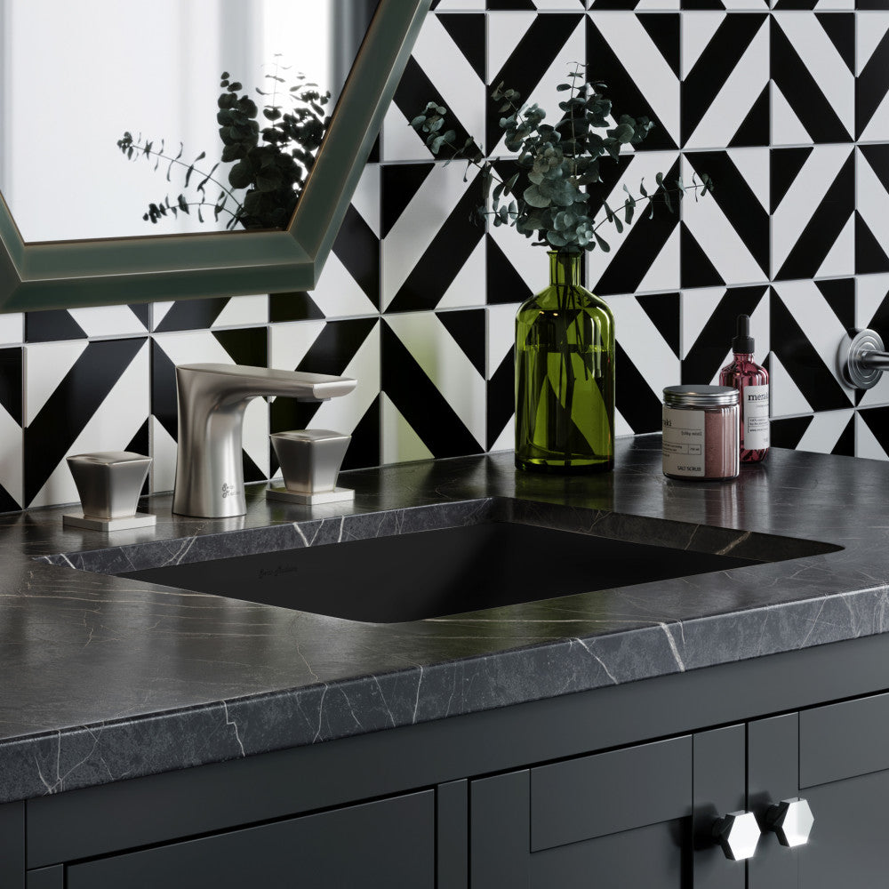 Swiss Madison Plaisir 18.5" Rectangle Undermount Bathroom Sink in Matte Black