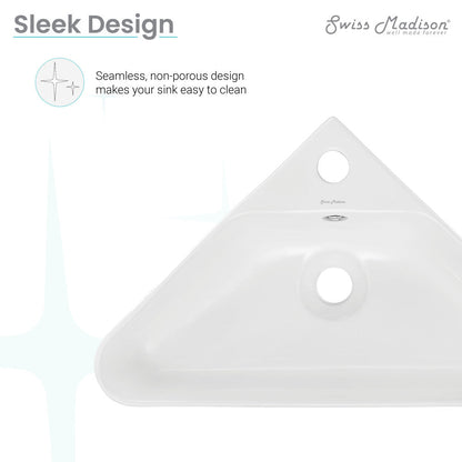 Swiss Madison St Tropez Corner Wall Hung Sink