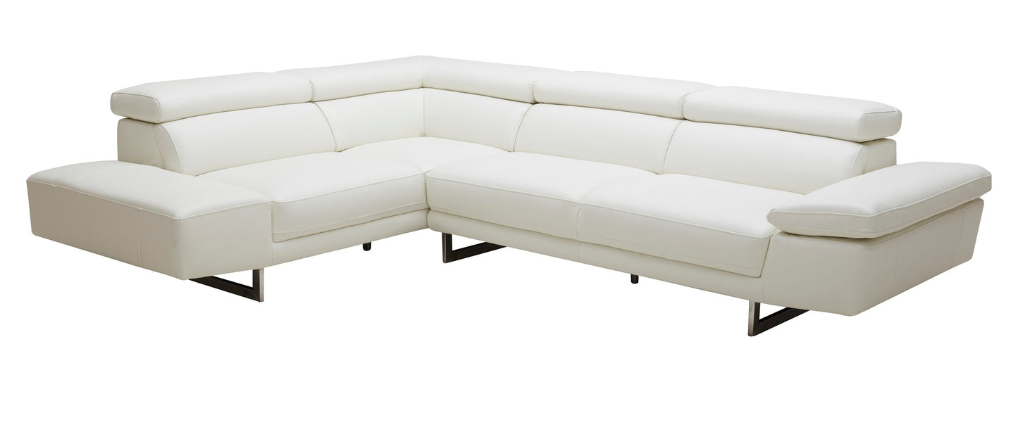 J&M Furniture 1717 Italian Leather Sectional Left Hand Facing
