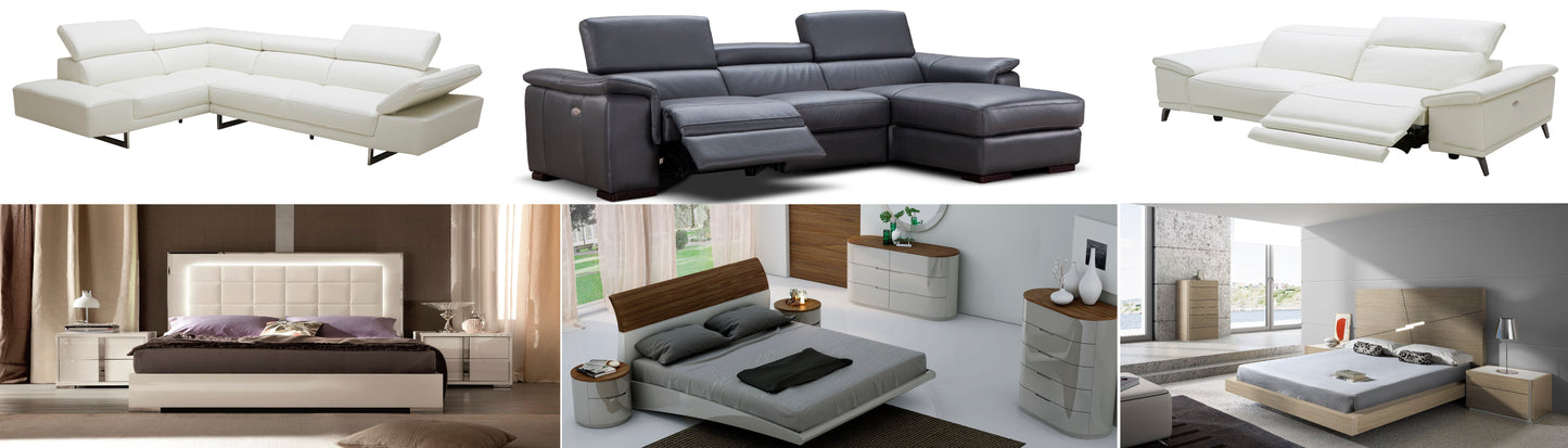 J&M Furniture 1717 Italian Leather Sectional Left Hand Facing
