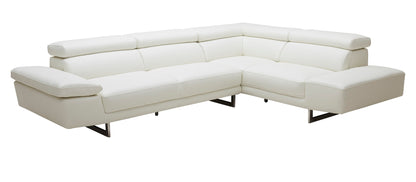 J&M Furniture 1717 Italian Leather Sectional Right Hand Facing