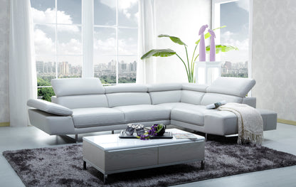 J&M Furniture 1717 Italian Leather Sectional Right Hand Facing