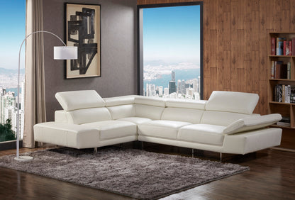 J&M Furniture 1717 Italian Leather Sectional Left Hand Facing