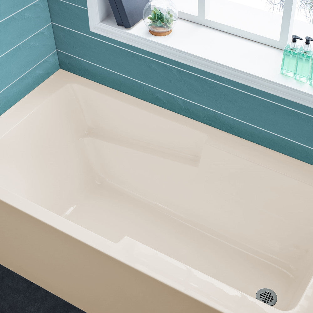 Swiss Madison Voltaire 60" x 32" Right-Hand Drain Alcove Bathtub with Apron in Bisque