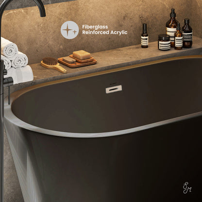 Swiss Madison Claire 60" Freestanding Bathtub in Matte Black