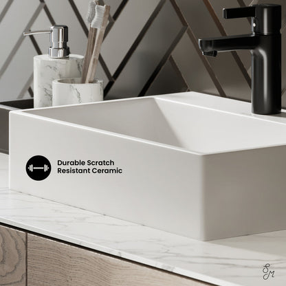 Swiss Madison Claire 20 Rectangle Ceramic Vessel Sink