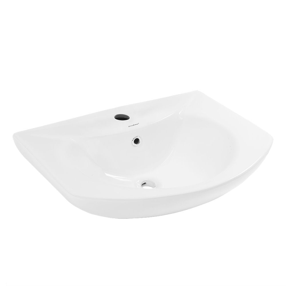 Swiss Madison Chateau Pedestal Bathroom Sink Round Single Faucet Hole