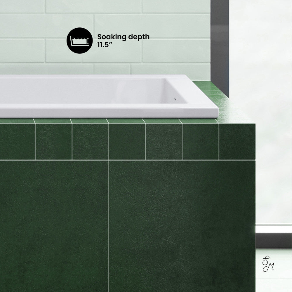 Swiss Madison Voltaire 48" x 30" Reversible Drain Drop-In Bathtub