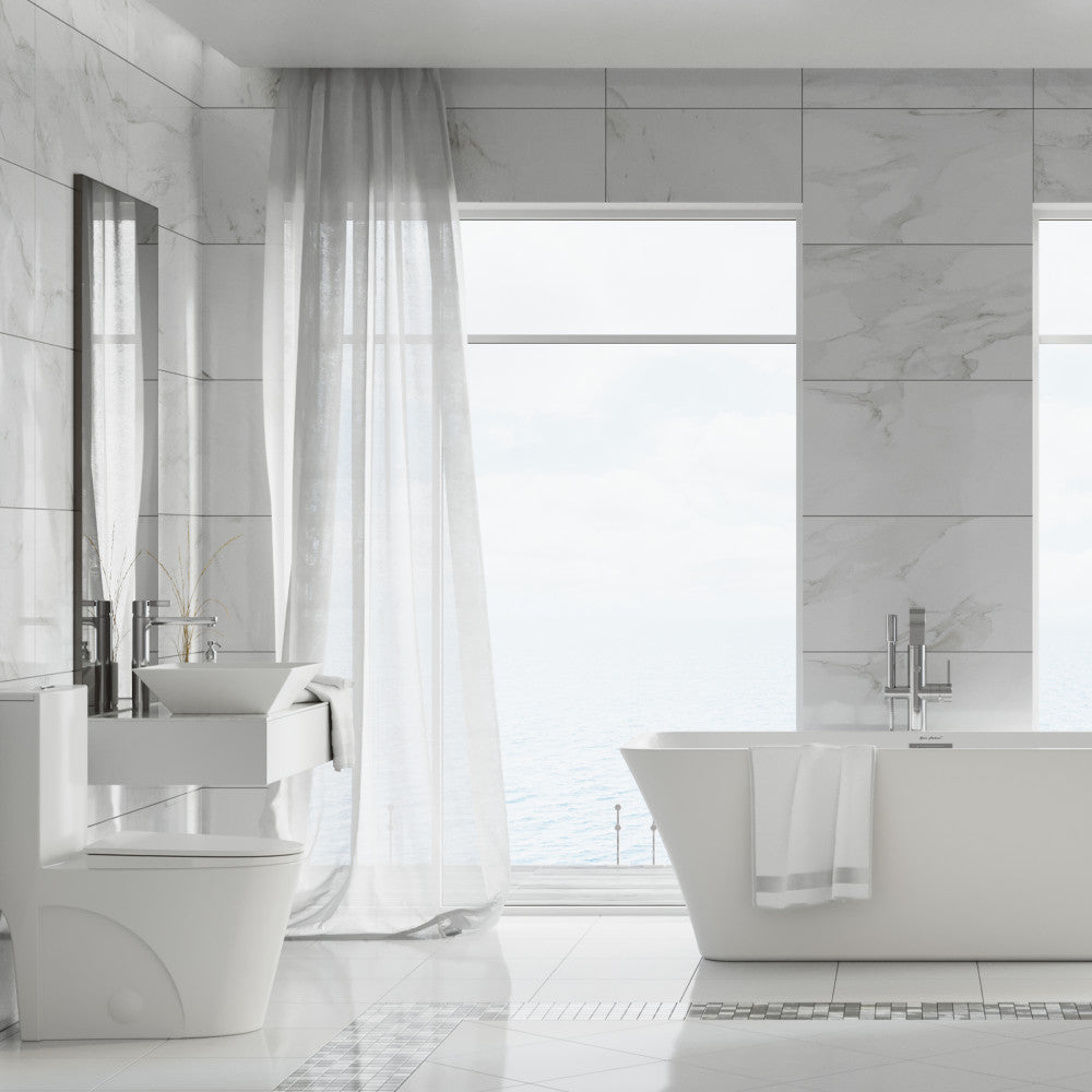 Swiss Madison St. Tropez One Piece Elongated Toilet Dual Vortex Flush 1.1/1.6 gpf with 10" Rough In