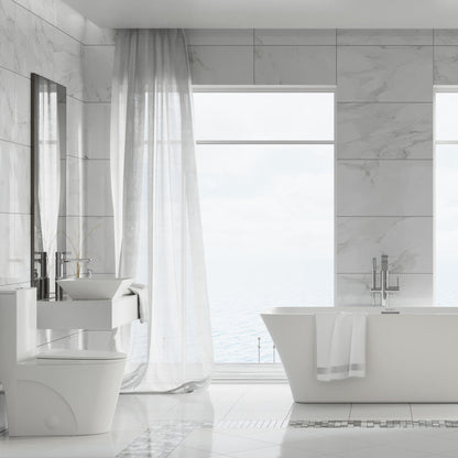 Swiss Madison St. Tropez One Piece Elongated Toilet Dual Vortex Flush 1.1/1.6 gpf with 10" Rough In