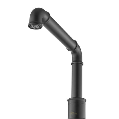 Swiss Madison Avallon 8 in. Widespread, Sleek Handle, Bathroom Faucet in Matte Black