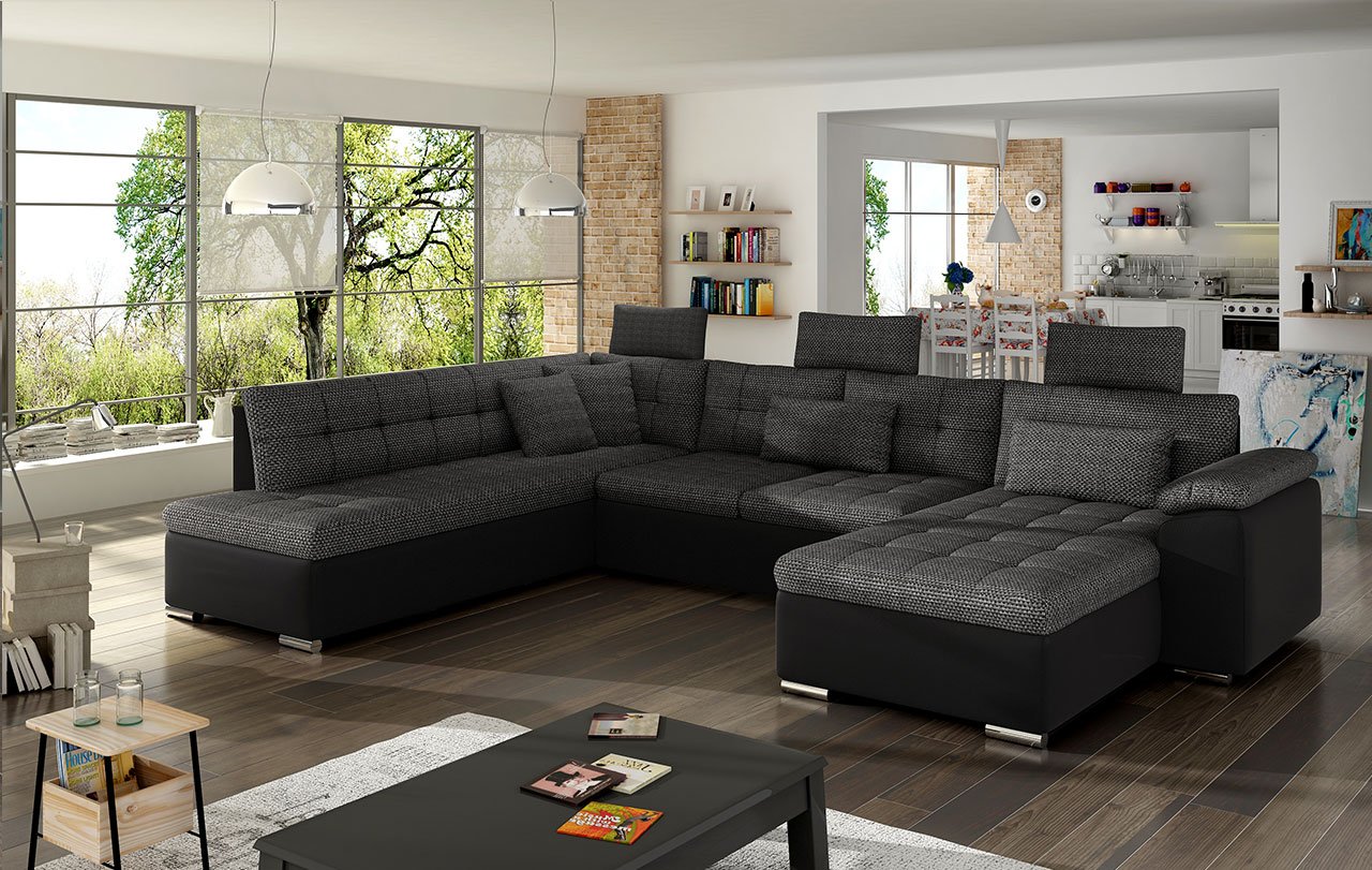 Maxima House Sectional Sleeper Sofa LINDA with storage