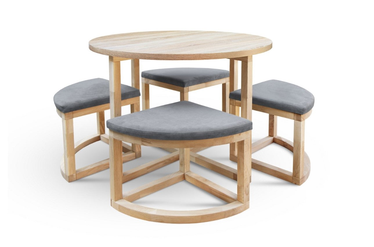 Maxima House MIRAGE-R Dining Set with 6 Stools