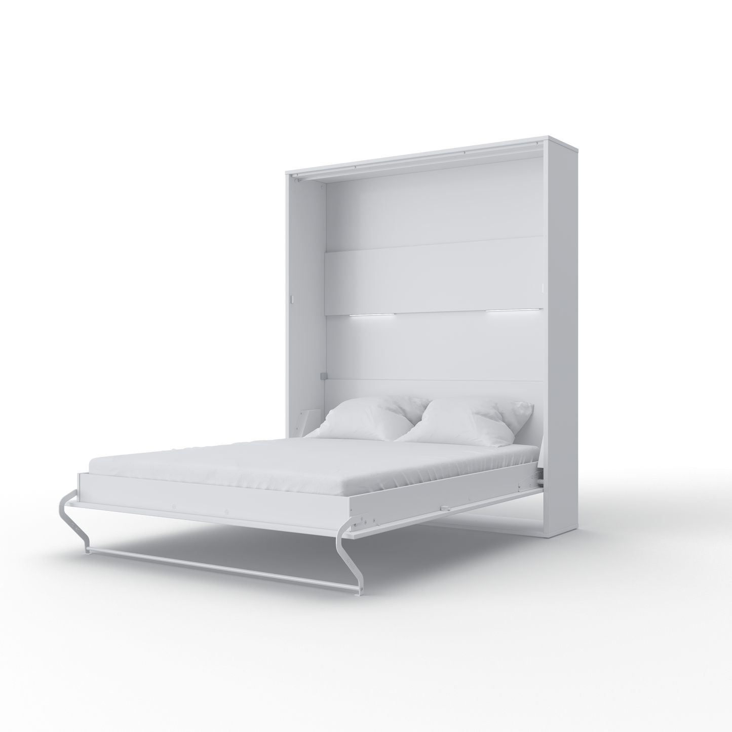 Maxima House White matt Vertical European Queen Murphy Bed INVENTO