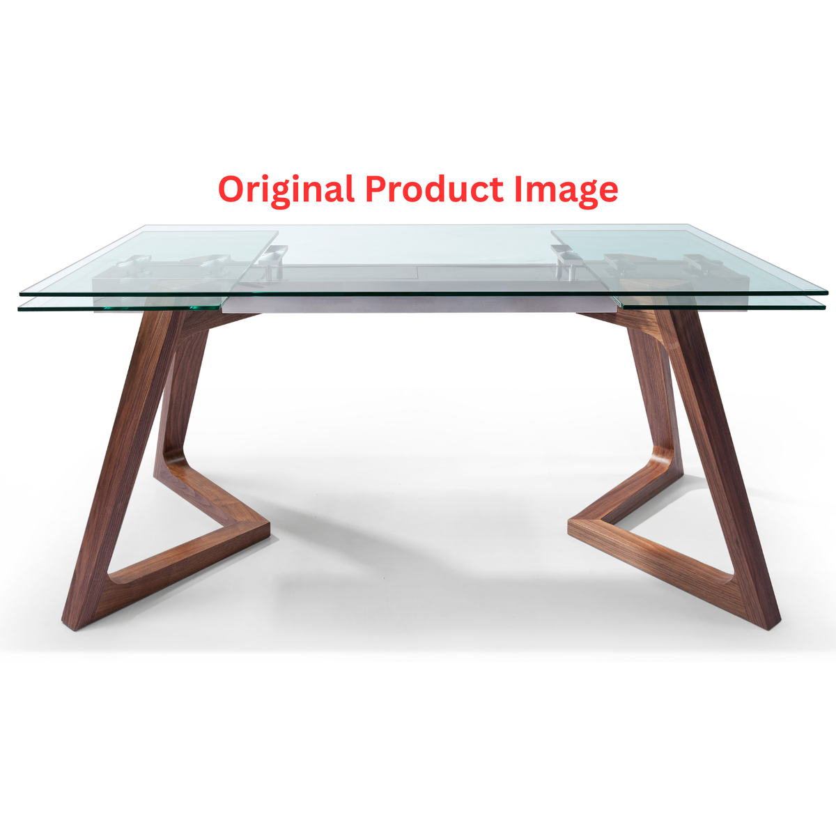 Tabselect Extendable Glass Dining Table With Wooden Legs – Professionally Repaired Open-Box