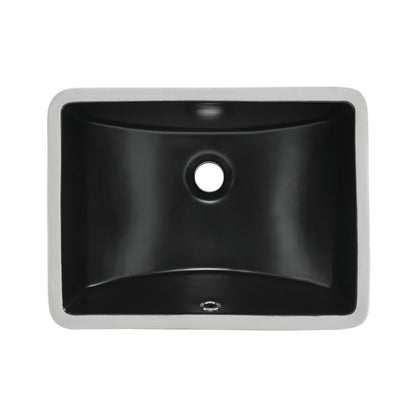 Swiss Madison Plaisir 18.5" Rectangle Undermount Bathroom Sink in Matte Black